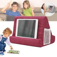 Limerlove Soft Pillow Pad for iPad Phone Pillow Lap Stand Tablet Holder Multi Angle Soft Pillow Pad Stand for Tablets, eReaders, Smartphones, Books, Magazines (red)