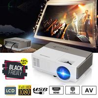 Portable Video Projector 2800 Lumens LED LCD HD 1080p Multimedia Home Theater Projector with Keystone Built in Speaker 50,000hrs Led Lamp- HDMI USB VGA TV 3.5mm for Smartphone PC DVD Player Xbox PS4