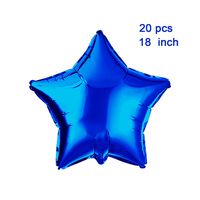 Blue Star Balloon 18 Inches Foil Balloons Mylar Helium Balloons for Birthday Party Wedding Baby Shower Decorations, Pack of 20