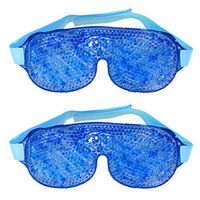 2 Packs Gel Bead Eye Mask Hot and Cold Two Side Reusable Therapy Eye Relieve 10x4 Inch by FORMAX CARE (2)