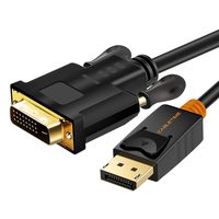 CABLETIME DisplayPort to DVI Adapter Converter, DP to DVI-D Male to Male (1080P /24+1) Compatible with Computer, Desktop, Laptop, PC, Monitor, Projector, HDTV (6FT/1.8M)