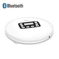 HOTT Bluetooth 4.1 Portable CD Player Built-in 1000mah Rechargeable Battery, Personal CD Music Disc Player with Skip Protection, Memory Feature, Not Compatible with Car Bluetooth (White)