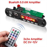 SZHHDX Hands-Free Bluetooth MP3 Player Decoder Board 5V 12V Car FM Radio Module Support FM TF USB AUX Audio Wireless