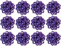 PMU Gift Bows Confetti, Large, Purple (12/Pkg) Pkg/1