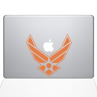 The Decal Guru Air Force MacBook Decal Vinyl Sticker - 11" MacBook Air - Orange (1333-MAC-11A-P)