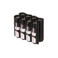 Storacell by Powerpax AA Battery Caddy, Black, Holds 8 Batteries