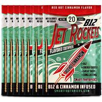 Jet Rocket B-12 Flavored Energy Toothpicks-Red Hot Cinnamon 6 Pack