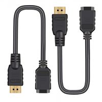 HDMI Cable,HDMI Extension Cable,LANMU Male to Female Extender Cable,High Speed HDMI Cable,HDMI Extension for TV Stick,Roku Streaming Stick,Chromecast-12 Inch (Pack of 2)