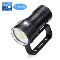 eecoo Diving Flashlight, 18000 Lumen IPX8 Waterproof Diving Torch Scuba Dive Lights 500M 7Modes 120 Degree Wide Beam Angle Underwater LED Flashlight for Outdoor Under Water Sports