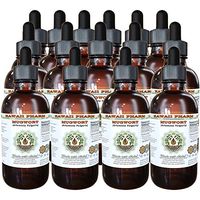 Mugwort Alcohol-Free Liquid Extract, Organic Mugwort (Artemisia vulgaris) Dried Flower Glycerite Natural Herbal Supplement, Hawaii Pharm, USA 15x4 oz