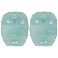 qualitykeylessplus Two Replacement 6 Button Glow in The Dark Rubber Pads for GM Remotes with FCC OUC60270 Free KEYTAG