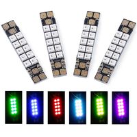 iFlight 4pcs FPV 5V Programmable RGB LED Lights Strip + 40A PDB 3535 Multi-Colors Race Wire for FPV Racing Drone Quadcopter(10 Lamps Board)