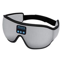 Nivava S8 Sleeping Headphones Bluetooth 5.0 Wireless 3D Eye Mask for Side Sleepers Washable Adjustable Perfect for Traveling (Gray)