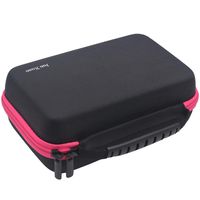 Carrying Case for New Nintendo 3DS XL, 2DS XL, 3DS Case, Fits Wall Charger, 16 Game Card Holders, Hard Shell and Accessories Pocket - Pink/Rose