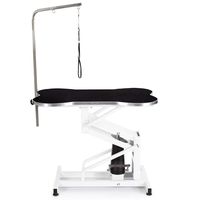 Pet Edge Master Equipment Black Bone Shaped Hydraulic Pet Grooming Table - Foot Operated Hydraulic Pump for 220-Lb. Dogs