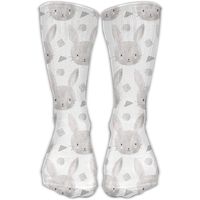 White Rabbits Girls Warm Printed Athletic Long Stockings Outdoor Compression High Crew Socks
