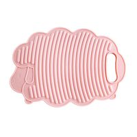 BESTOMZ Mini Lamb Plastic Washboard Washing Machine Scrubbing Board Creative Children's Laundry Board for Home(Pink)