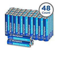 Westinghouse Alkaline AAA Batteries (Bulk Pack 48 Count), Leak-Proof & Long-Lasting Technology Triple A Primary Batteries with Lasting Power for High Drain Devices (Non-Rechargeable)