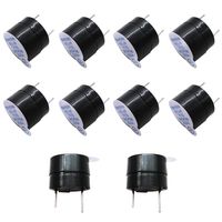 mxuteuk 10pcs Black Electronic Buzzer Alarm Sounder Speaker Beep Tone Mini Active Piezo Buzzers, Fit for Computers Printers Electronic Components HF-12095