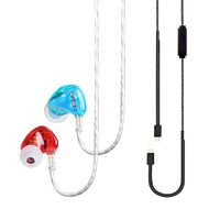 BASN Tempos Pro Ear Monitor Headphone with Dual Driver 2 Pin Connector Basic Cable and Headset Replacment Cable Universal Earphone for On Stage and Road