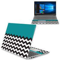 MightySkins Skin Compatible with Lenovo Ideapad 330S 15" (2018) - Teal Chevron | Protective, Durable, and Unique Vinyl Decal wrap Cover | Easy to Apply, Remove, and Change Styles | Made in The USA