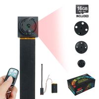 TOUGHSTY 16GB 1920x1080P HD Hidden Camera Button Mini DV Camcorder Motion Detection Security DVR Video Recorder 