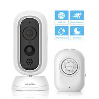 Outdoor Wireless Security 1080P HD Camera Wansivew, Battery Powered Wire-Free WiFi Home Security System Camera with Motion Detection, Two-Way Audio& Night Vision and Micro SD Card Slot B1