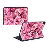 MightySkins Skin Compatible with Apple iPad Pro Smart Keyboard 11" - Pink Roses | Protective, Durable, and Unique Vinyl Decal wrap Cover | Easy to Apply, Remove, and Change Styles | Made in The USA