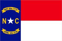 State flag of North Carolina 4x6 inches sticker decal die cut vinyl - Made and Shipped in USA
