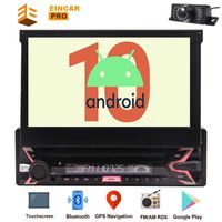 Single Din Car Stereo Android 10 1 Din Radio Bluetooth Touch Screen GPS Navigation 7" Indash Universal Headunit Free Backup Camera Remote Control Support Steering Wheel Control Screen Mirror EQ Mode