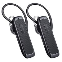 Marnana Bluetooth Headset,Wireless Earpiece w/ 18 Hours Playtime and Noise Cancelling Mic,Ultralight Earbud Hands-Free Calls Headphone for iPhone Samsung Tablet Android Cell Phone Truck Driver(2 Pack)