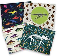 Twigs Paper - Dinosaur Note Cards - Set of 12 Blank Cards (5.5 x 4.25 Inch) with 12 Envelopes - 100% EcoFriendly Stationery - Made in USA (4 Designs, 12 Cards Total)