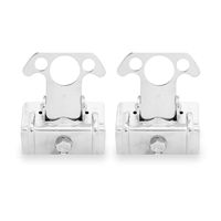Bully WTD-823 Truck Bed Accessories Stainless Steel Cargo Tie-down Clamps (Pair) Adjustable Rubber Mount To Fit Most Bed Rails - Fits Most Chevy, Dodge RAM, Ford, GMC, Toyota Trucks  and Others