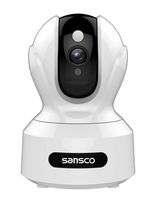 SANSCO 2MP 1920x1080p Indoor Wireless Security Camera Home Monitor WiFi Camera for Pet/Baby Surveillance IP Camera with IR Night Vision, Motion Detection Push Alerts and Two-Way Audio (White)
