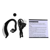 Zer one V18 Touch Control Wireless Bluetooth Earpiece, HD Stereo Bluetooth Earpiece Noise Canceling V4.0 Bluetooth Headphones for Business Sport Ear Hook(Black)