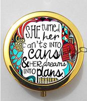 BlackKey She Turned Her Can'ts Into Cans And Her Dreams Into Plans 3-Compartment Decorative Pocket Gift Box Case Organizer for Pill, Color 2 -22