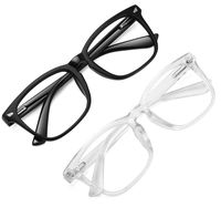 MEETSUN Blue Light Blocking Glasses, Anti Eye Strain Headache (Sleep Better),Computer Reading Glasses UV400 Transparent Lens (Black + Clear Frame/Spring Hinge, 53)