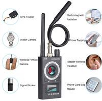 UNKNOK RF Signal Scanner Radio Anti-spy Hidden Camera Detector GSM Audio Wireless Bug Signal Alarm Sweeper Finder GPS Tracker US Plug