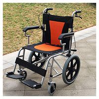 MEI Walker Wheelchair,Drive Thickening Old Man Folding Ultralight Travel Hand-Push Travel Inflatable Wheelchair