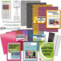 Cricut Tools Bundle Beginner Cricut Guide, Vinyl Pack, Basic Tools and Cricut Explore Fine Point Pens