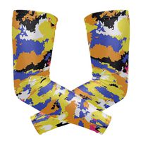 Fashion Sports Arm Supports Camo Accessories Colorful Basketball Shooter Sleeves Sunscreen Cuff Stretched Fabric for Football, Volleyball, Baseball Protection, Youth & Adult Sizes(1 Pair)