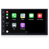 PUMPKIN Double Din Car Stereo with CarPlay and Android Auto, Support GPS Navigation, Fastboot,Built-in DSP, MirrorLink, Backup Camera, USB, 7 Inch Touch Screen - MMAuto