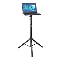 Professional Adjustable 32.3" - 52" Laptop DJ Mixer Tripod Stand | Lightweight & Portable 15.3" x 12.2" Tilted Tri-Pod Tray for Processors, Audio Controllers & Tablets | Raised Edges for Protection (Renewed)