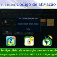 Brazil Brazilian TV Box Renew Code, Activation Code for Tigre Box Tigre2 / A2 A3/ HTV3 HTV5 HTV6 HTV Box/IPTV 5 6 8,Subscription 16-Digit Renew Code,One Year with Extra 1 Month Subscription Service，T