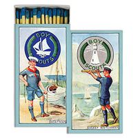 HomArt Large Decorative Boy Scouts Candle and Fireplace Wood Matches