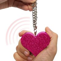 Guard Dog Security Heartbeat Keychain Alarm for Women, 130dB Siren, Personal Defense Alarm (Pink)