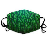 Unisex Unique Mouth Mask - Green Dollar Seamless Pattern Polyester Anti-dust Masks - Fashion Washed Reusable Face Mask for Outdoor Cycling