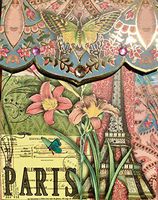 Punch Studio Gold Foil Gem Embellished Mini Pocket Notepad ~ Victorian Paris Eiffel Tower 93283