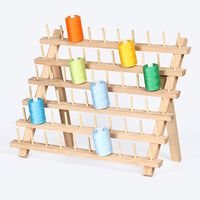 60 Spools Wooden Sewing Thread Rack Organizer Embroidery Thread Holder Sewing Storage Thread Spool Rack Household Quilting