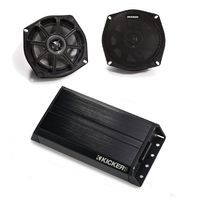 Kicker Motorcycle 5.25 Inch Speaker with Kicker 200 watt Power sports amplifier.